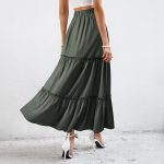 BOMAROLAN Women's Boho Maxi Skirts Summer A Line Long Skirts Ruffle Swing Beach Skirts for Women - Image 3